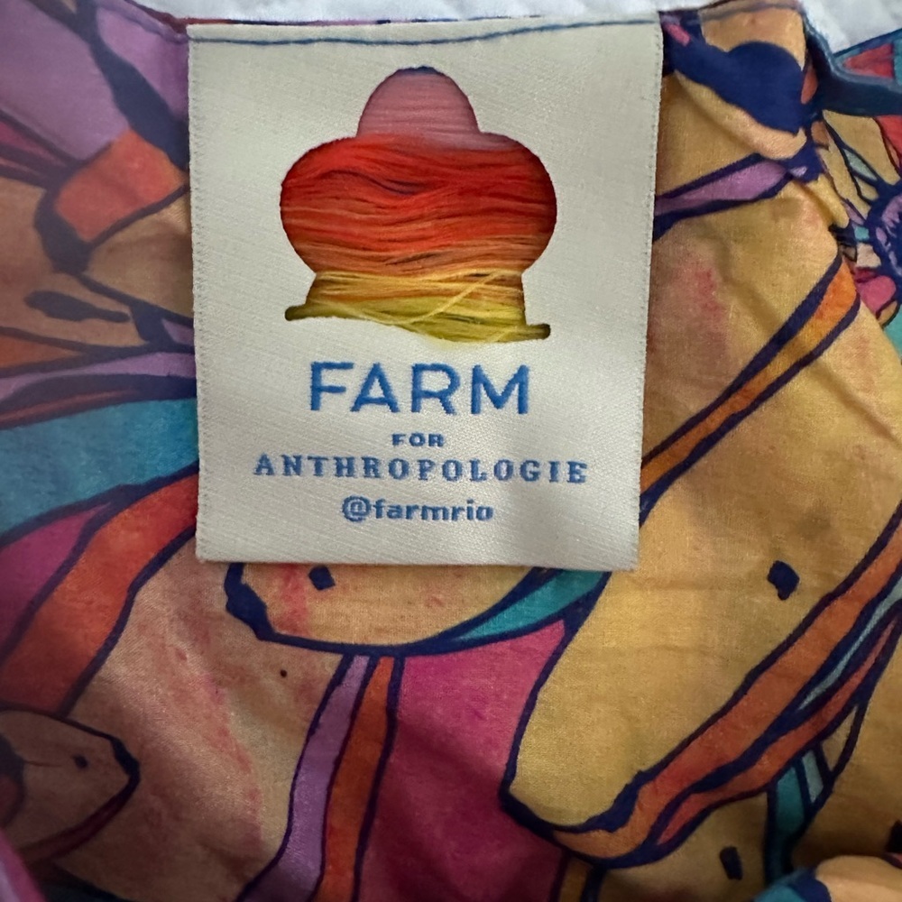 FARM for Anthropologie | Balloon Sleeve Blouse Sz L EUC - Picture 11 of 15